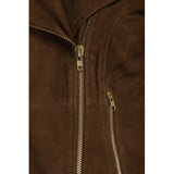 ONSTAGE COLLECTION Suede Jacket with gold zipper Jacket