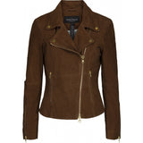 ONSTAGE COLLECTION Suede Jacket with gold zipper Jacket